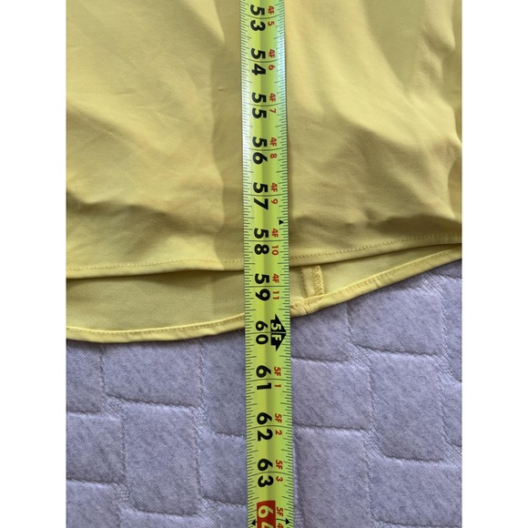 Mac Duggal Gown Womens XS Yellow Beaded Corset Mesh Bodice High Slit Prom 44029 - Picture 9 of 11